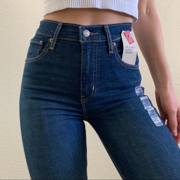 SALE! ⭐️ Levi’s Mile High super skinny jean dark wash - Picture 7 of 8